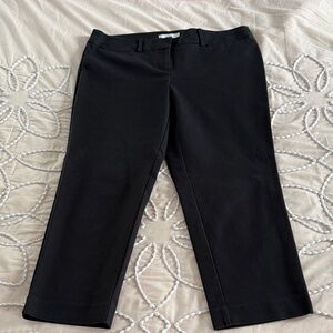 LOFT Marisa Black capri cropped size 10 Riviera pants
